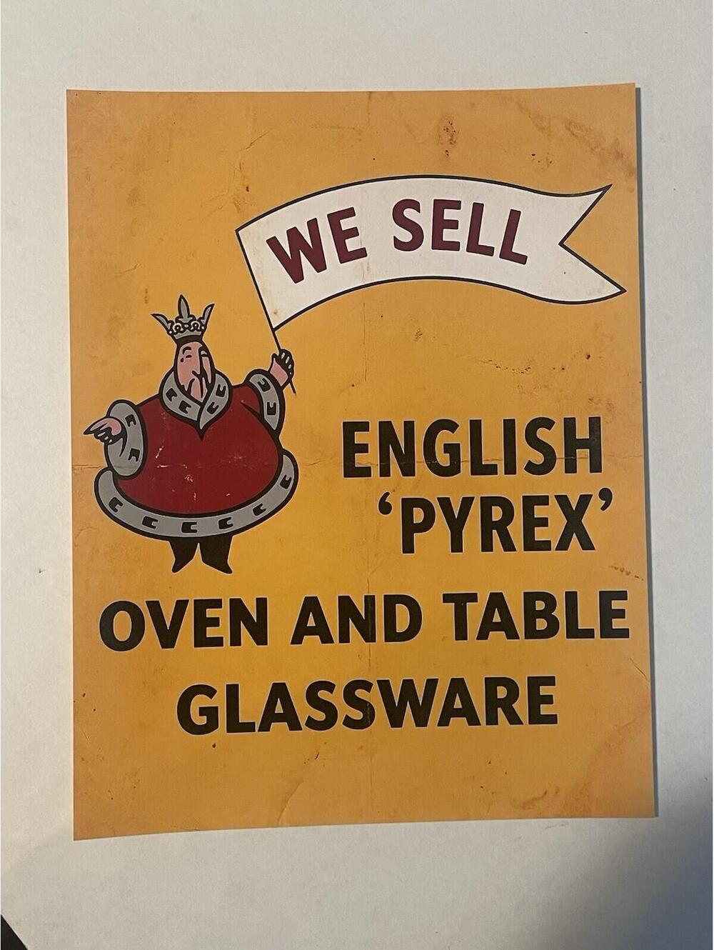 Pyrex Glassware Oven REPRINT 8.5"x11" Ad Sign Poster Promo Vintage Style 1960’s